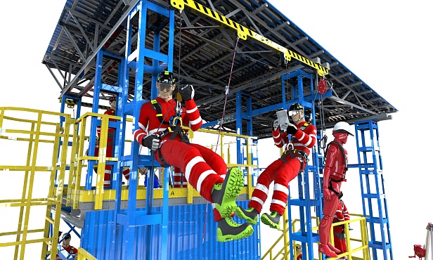 г.Новочебоксарск.На «Химпроме» открыт «Альпинист» – первый в Чувашии полигон обучения высотным работам